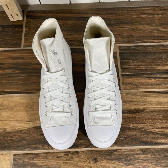 Converse Chuck Taylor All Star Lugged Hi Shoes Womens 11 White Platform Sneakers - Picture 12 of 13